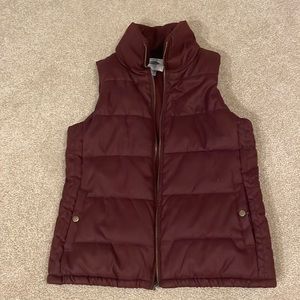 Burgundy Fleece lined Vest